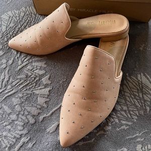 Rose Studded Mules Sz 8.5
